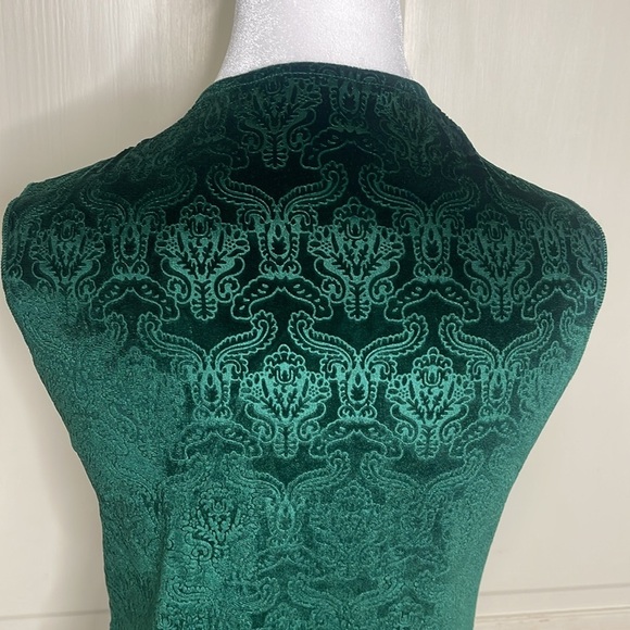 Spirit Woodland Huntress Emerald Green Corset Sleeveless Velvety Top, Size M - Picture 6 of 9